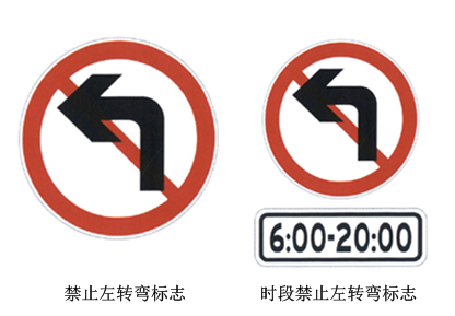 圖3 禁止向左轉(zhuǎn)彎標志