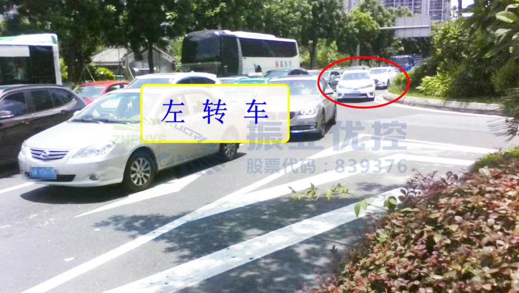 圖5 南進口左轉(zhuǎn)車流排隊至掉頭口