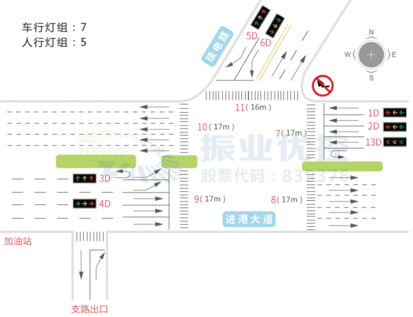 圖1 進港大道-珠電路位置示意圖