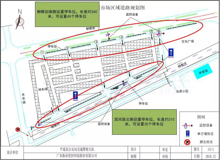圖5 菜市場(chǎng)區(qū)域規(guī)劃停車(chē)位位置