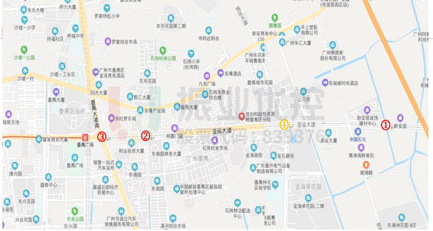 圖12 亞運(yùn)大道片區(qū)預(yù)案設(shè)置點(diǎn)位圖