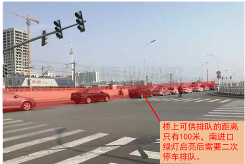圖5 南進口排隊情況(優(yōu)化前)