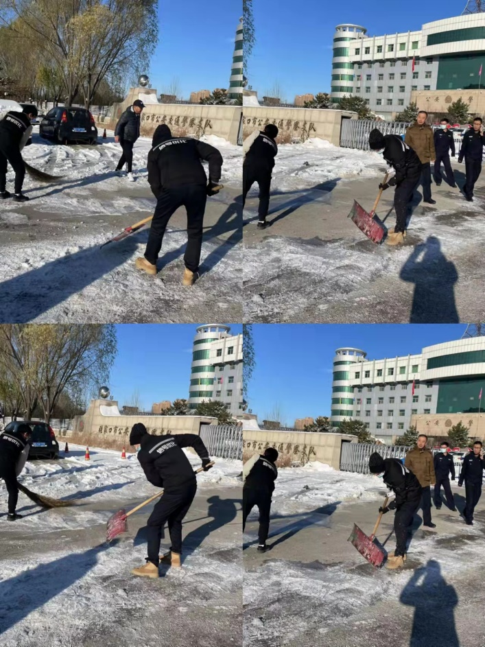 圖6 張家口項目成員進行除雪工作