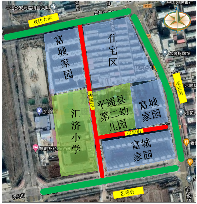 圖1 永康路、希望街路段概況