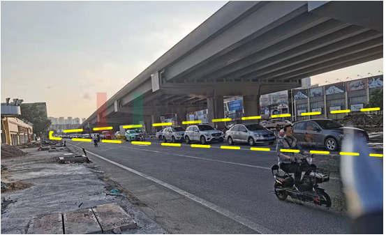 圖5 黃河-華山路口西左轉(zhuǎn)、掉頭車流激增