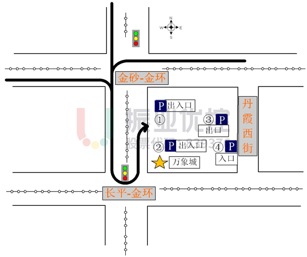 圖5-2 長(zhǎng)平-金環(huán)路口北進(jìn)口掉頭情況