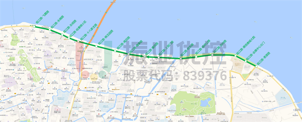 圖 1 甌江路14個路口點(diǎn)位圖