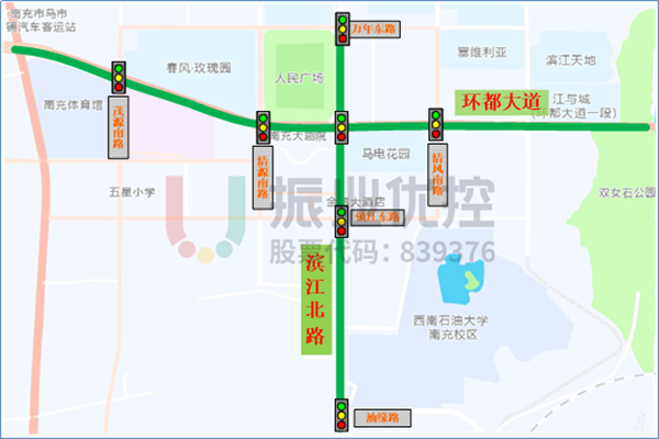 圖 1 濱江北路、環(huán)都大道地理位置圖