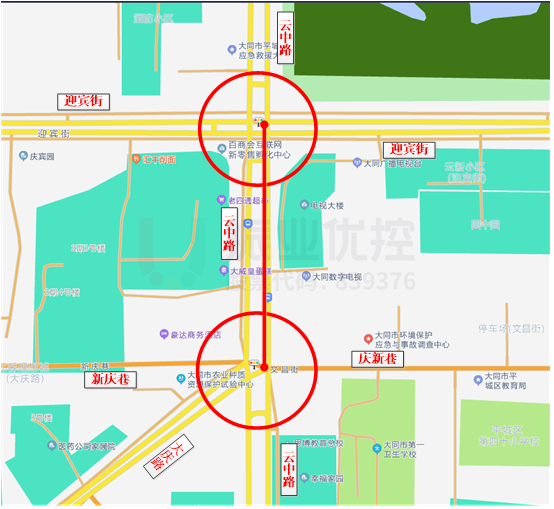圖1 消防崗、五岔口示意圖